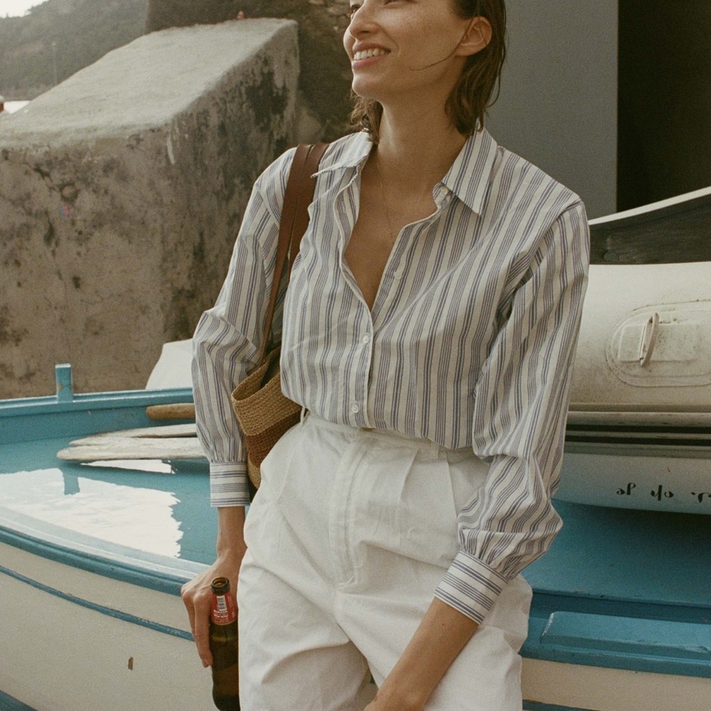 Doen Hava Striped Cotton Voile Shirt
